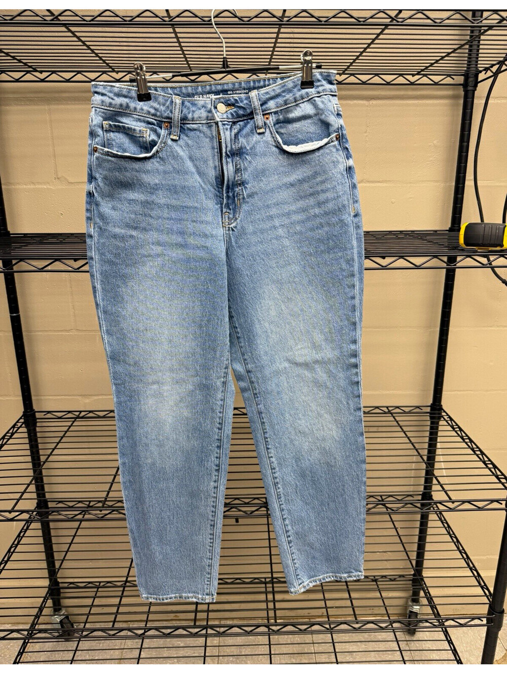 Old Navy Women’s OG Straight High Rise Light Wash Blue Denim Jeans Size 8